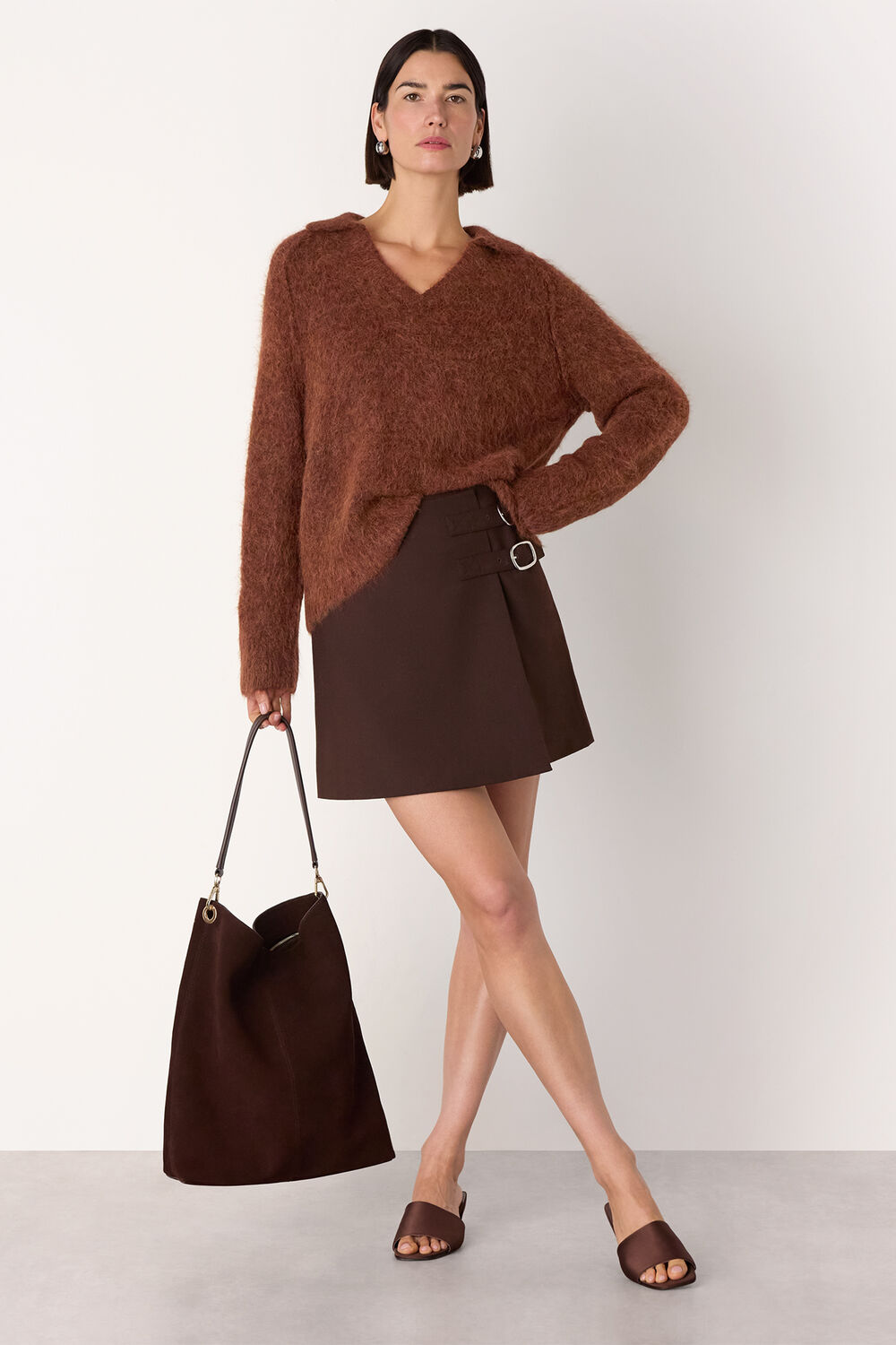 Alpaca Collar Neck Knit