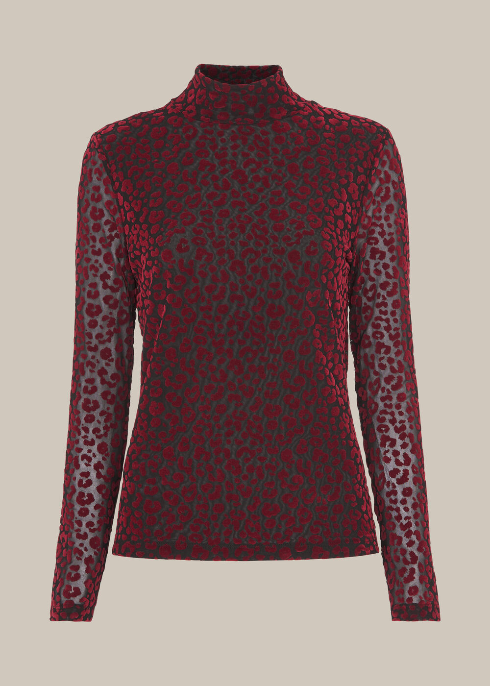 Flocked Animal Mesh Top