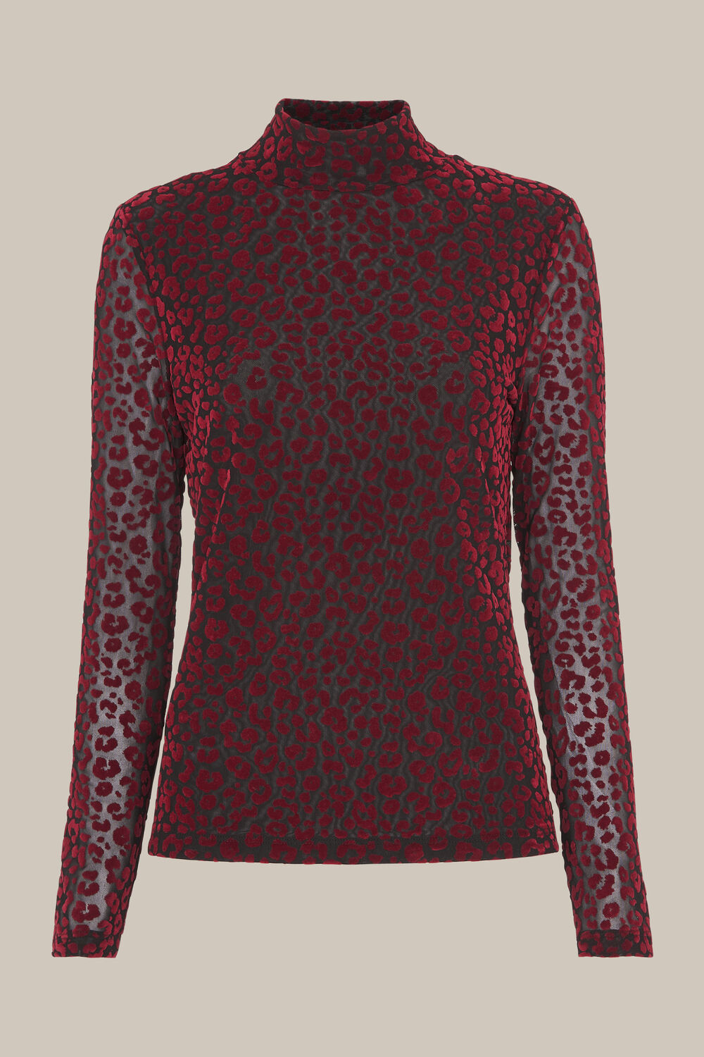 Flocked Animal Mesh Top