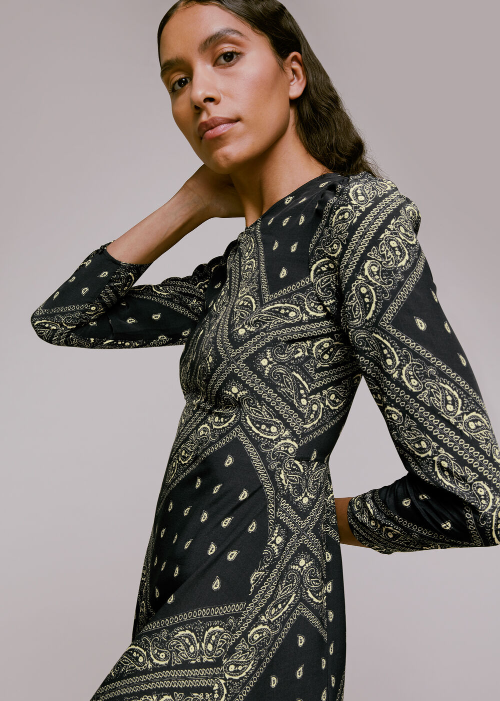 Bandana Print Midi Dress