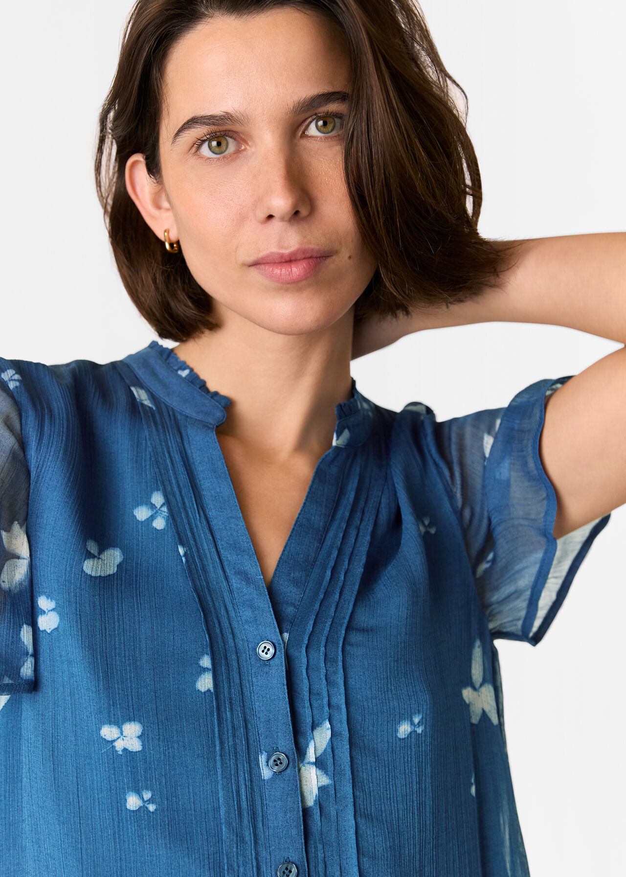 Whistles Sun Bleached Floral Blouse Whistles Sun Bleached Floral Blouse