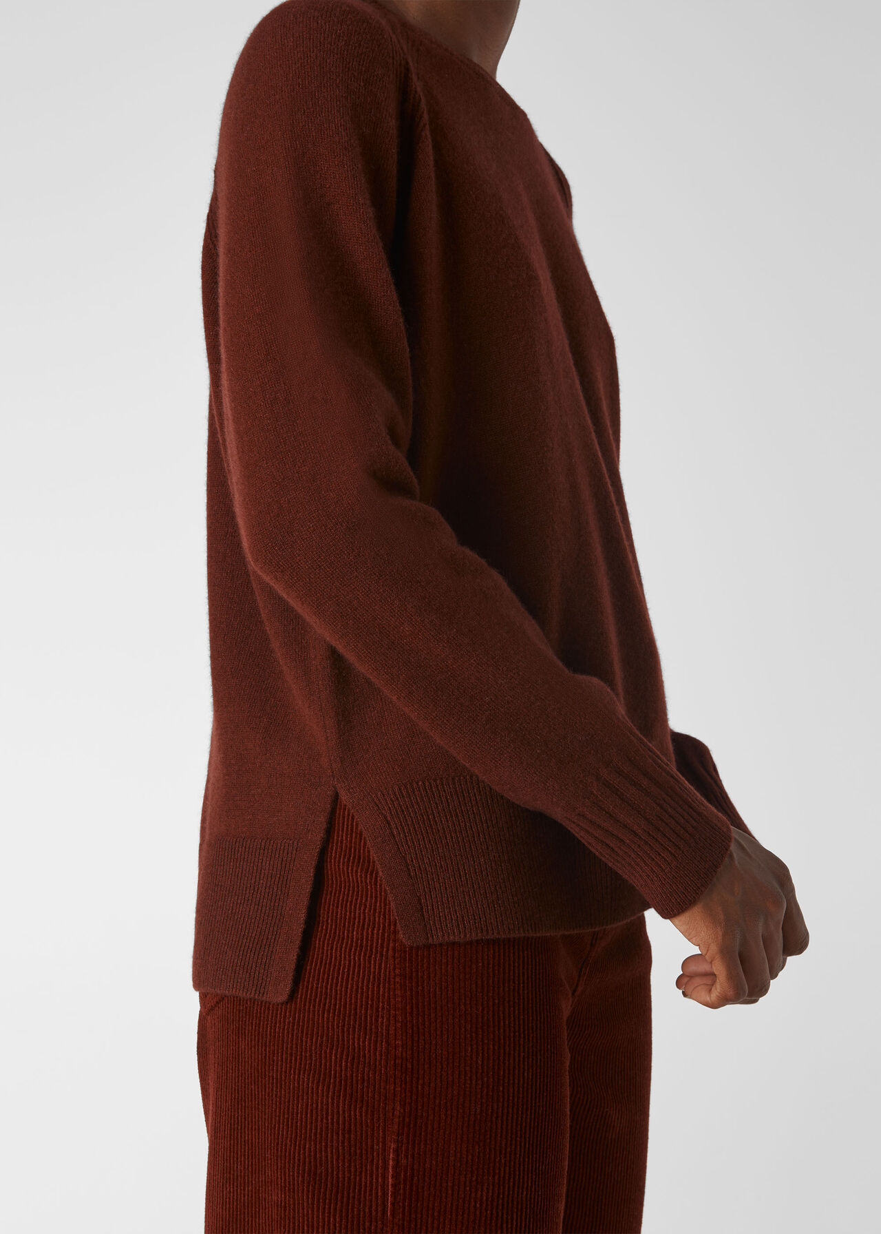 Cashmere Crew Neck Sweater Rust