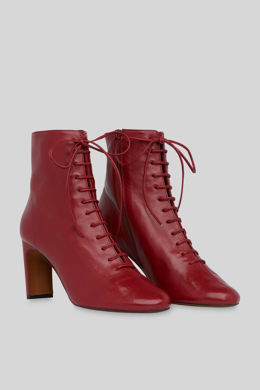 Dahlia Lace Up Boot Red