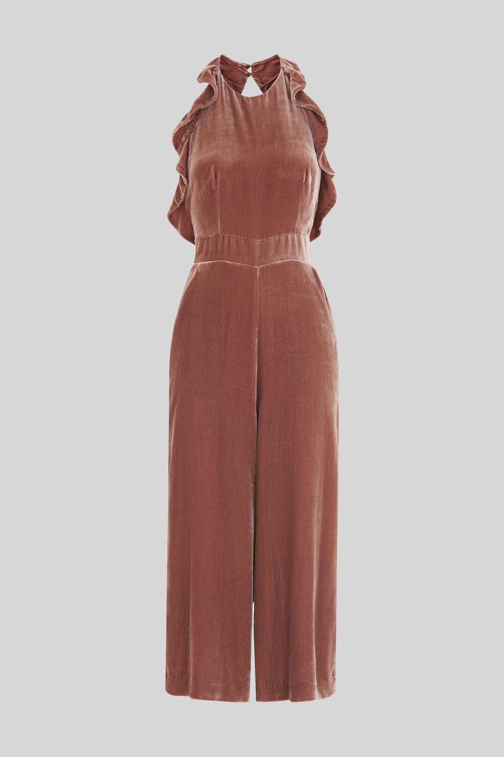 Lola Rose Velvet Jumpsuit Pink