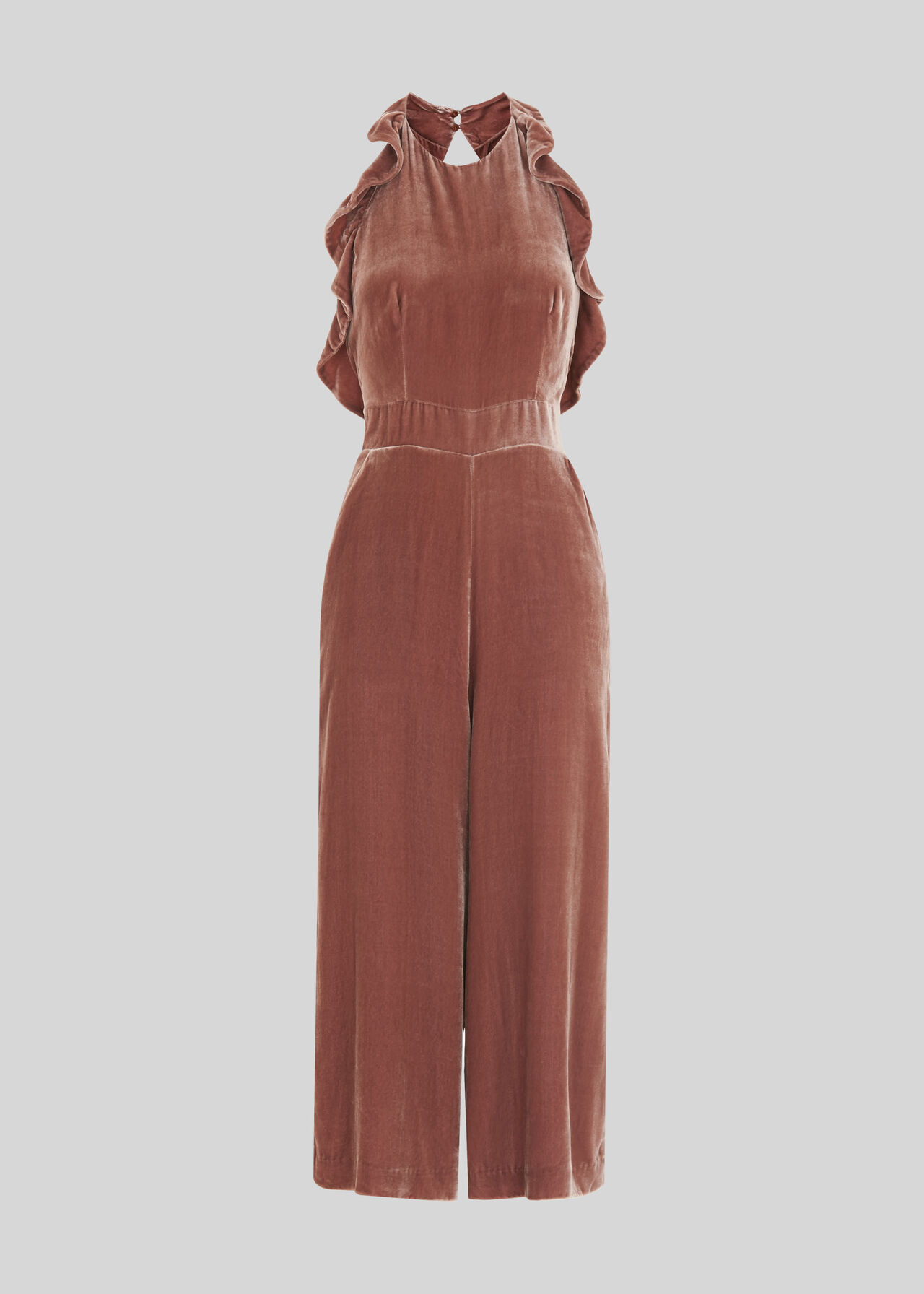 Lola Rose Velvet Jumpsuit Pink