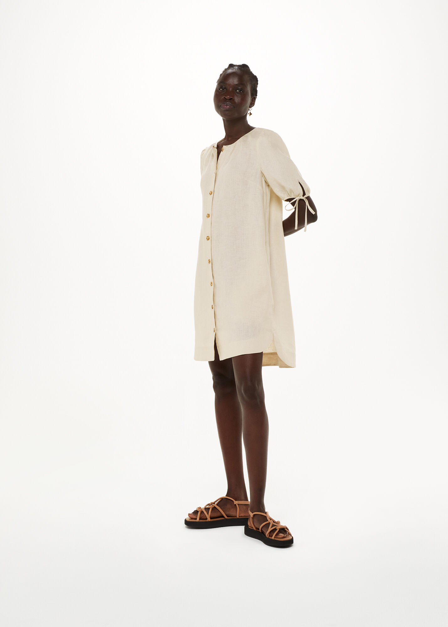 Stone Frankie Linen Dress WHISTLES