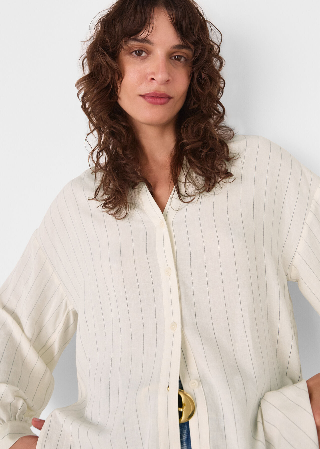 Stripe Long Sleeve Blouse