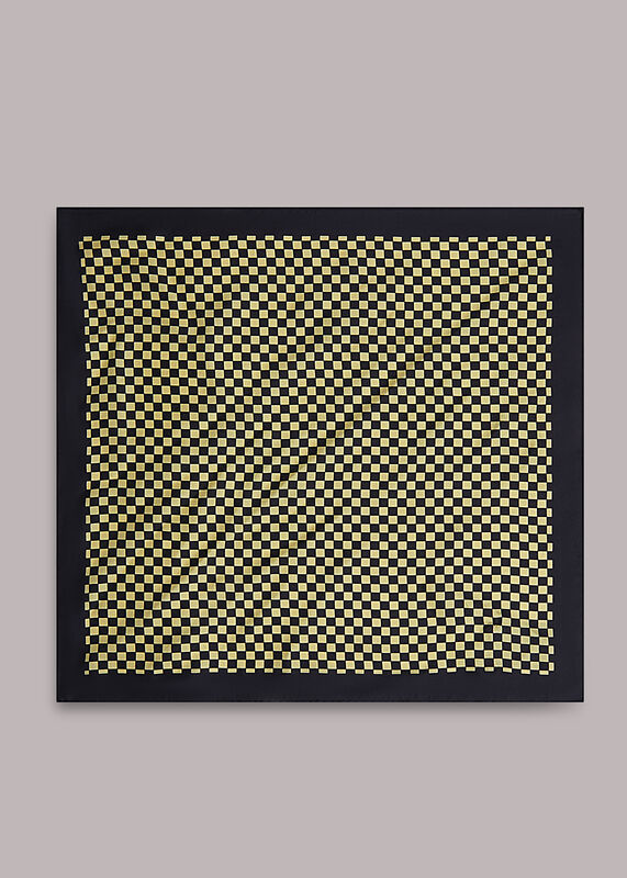 Checkerboard Silk Scarf
