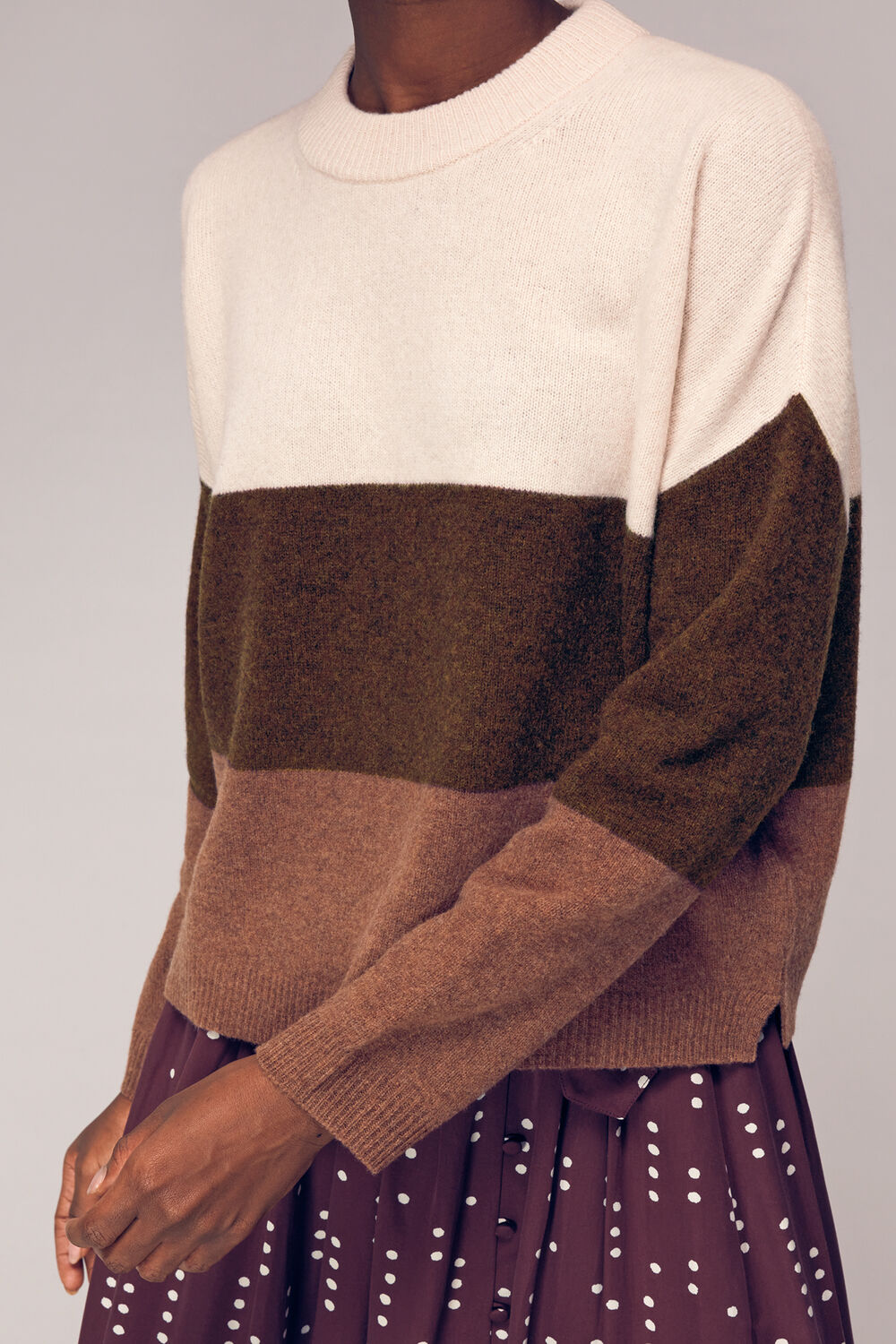 Stripe Knitted Wool Sweater