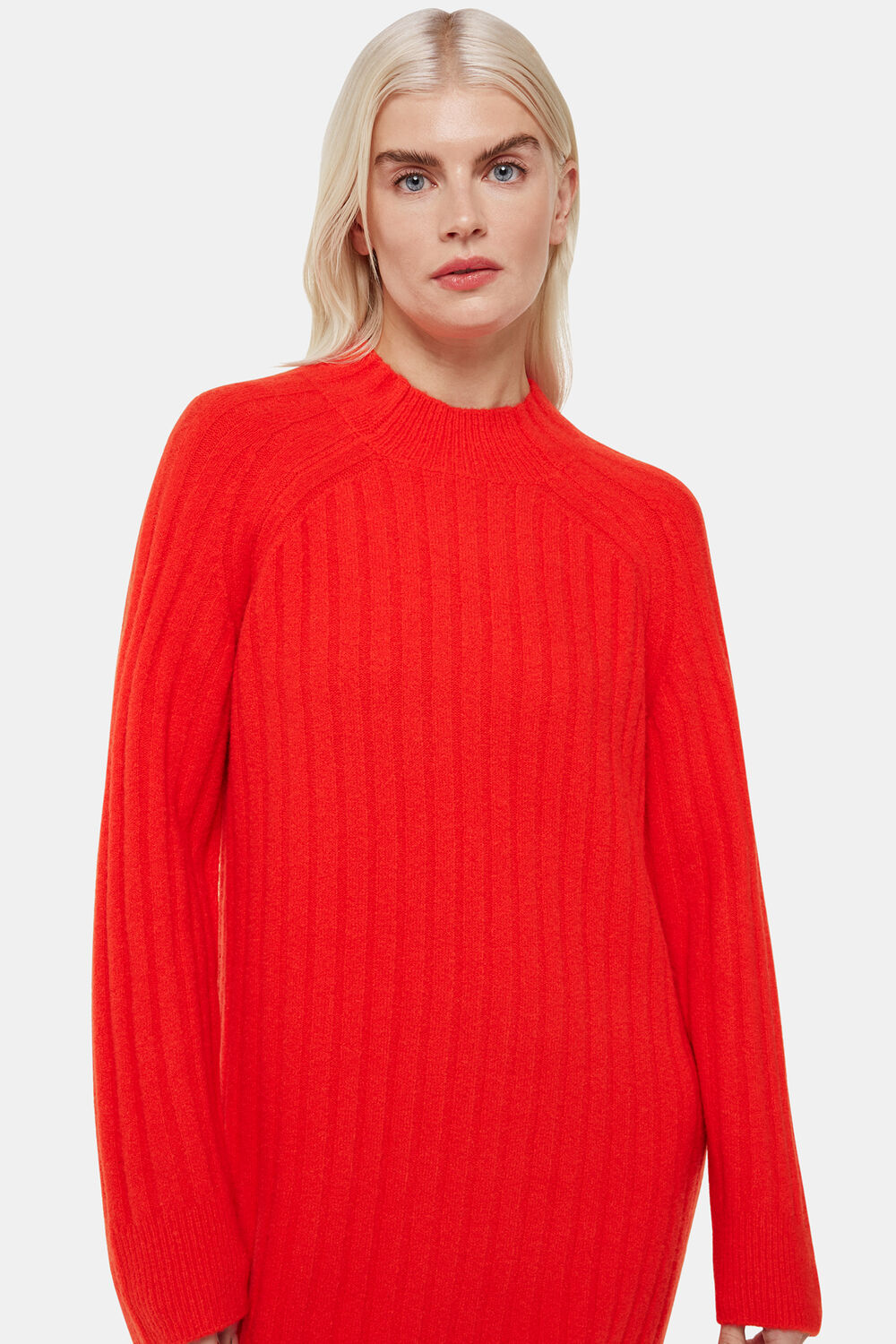 Petite Ribbed Knitted Midi Dress