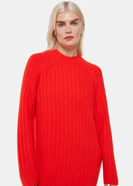 Petite Ribbed Knitted Midi Dress