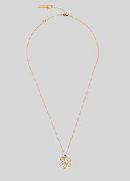 Abstract Leaf Necklace Gold/Multi