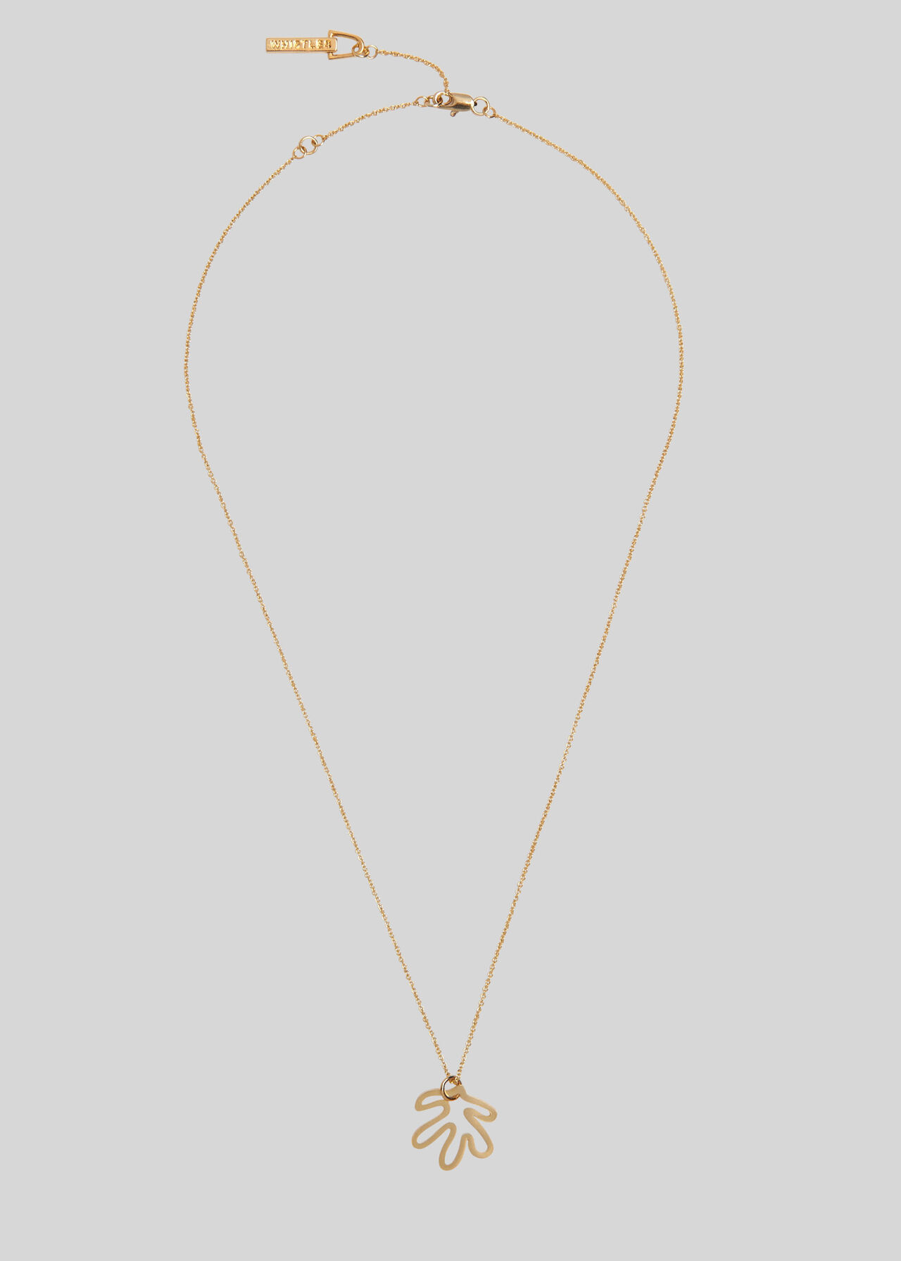 Abstract Leaf Necklace Gold/Multi