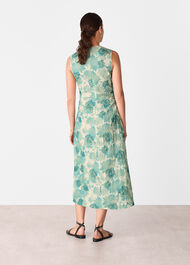 Floral Textured Midi Dress