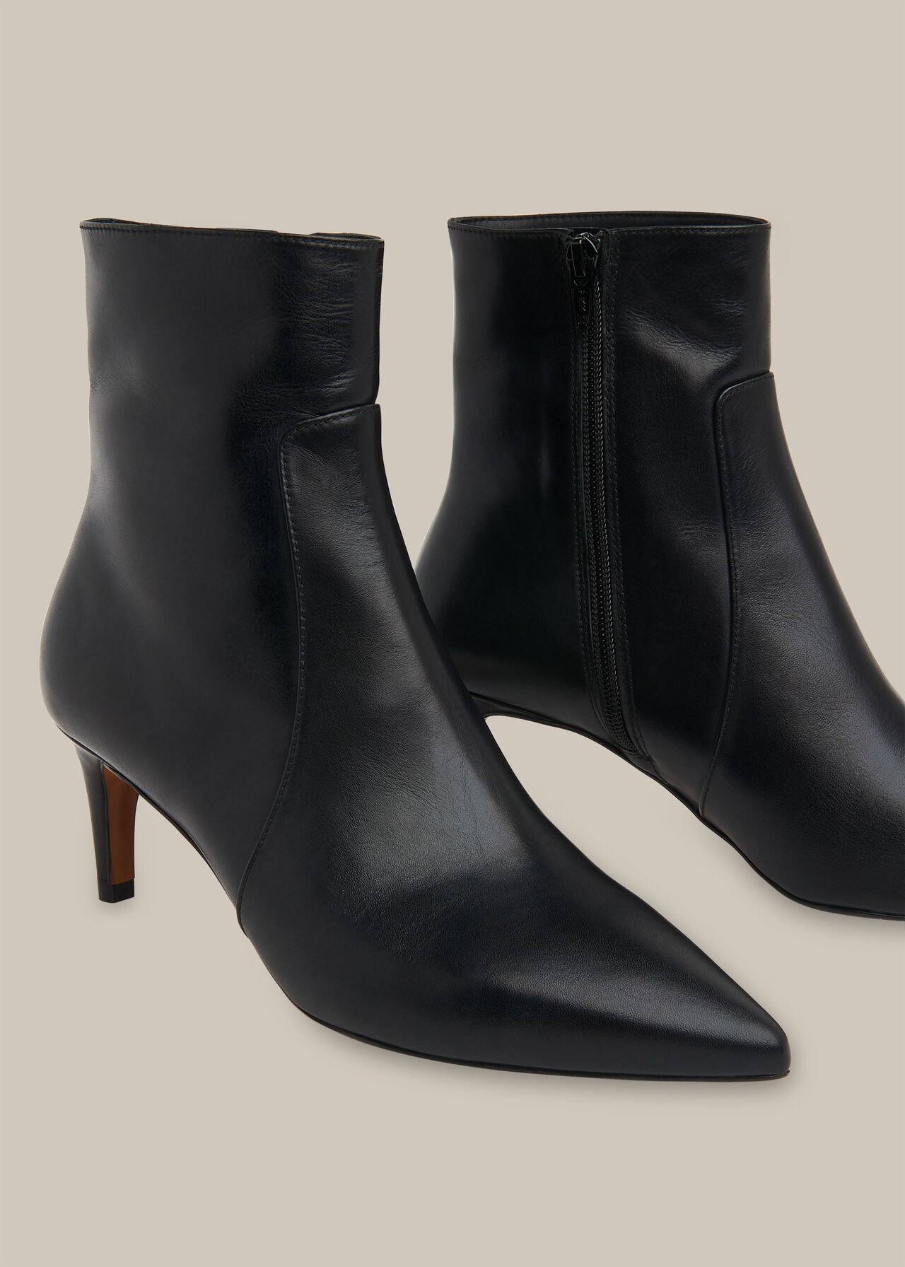 Celia Kitten Heel Boot Black