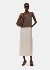 Button Front V Neck Tank