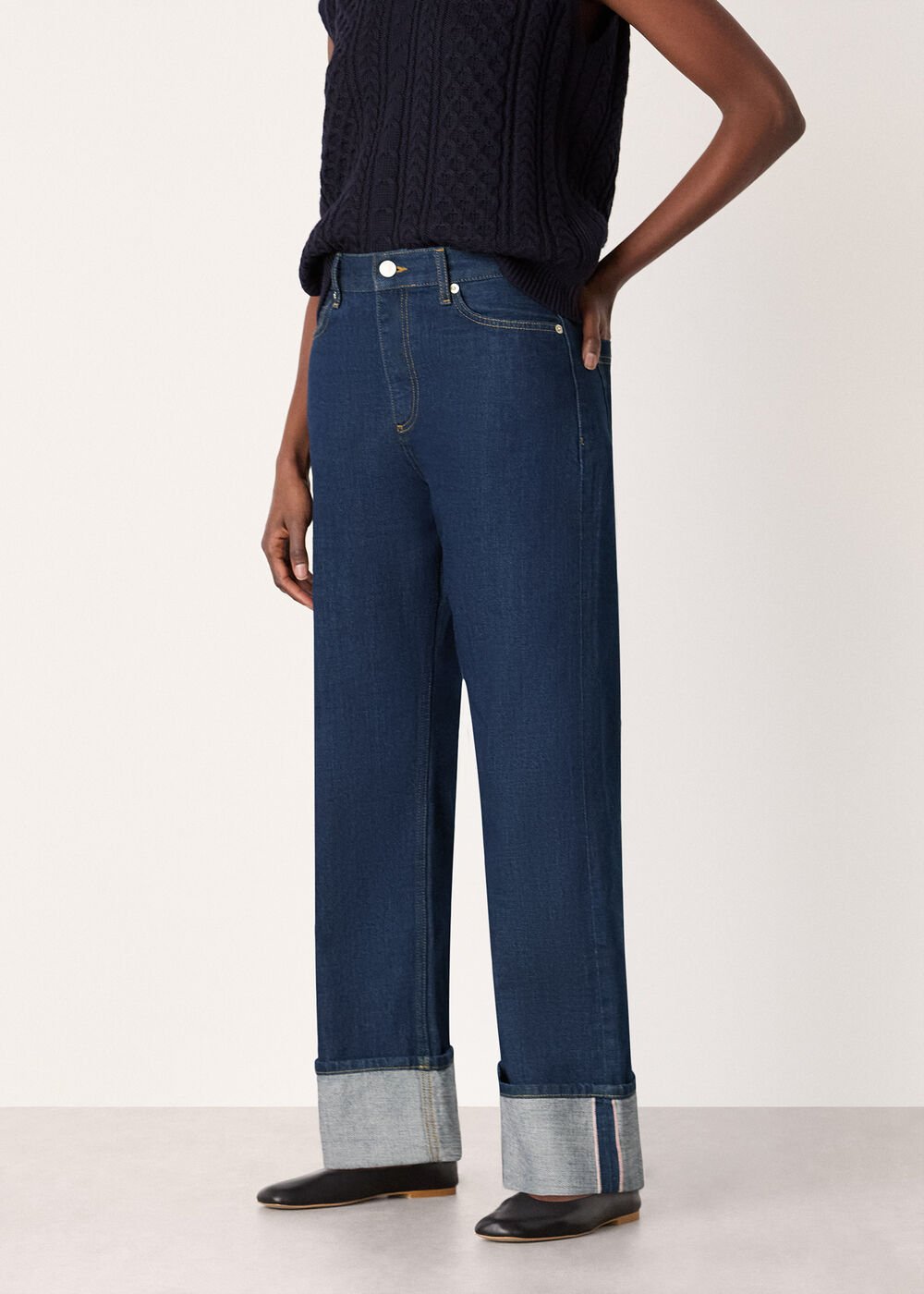 Selvedge Turn Up Detail Jean