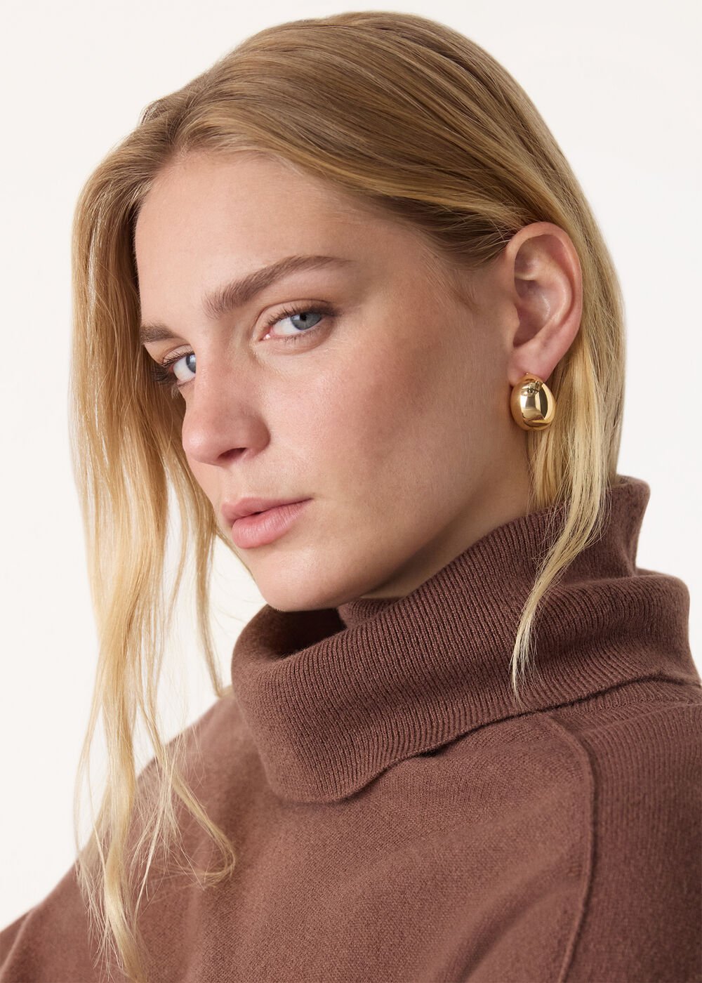 Chunky Curved Stud Earring