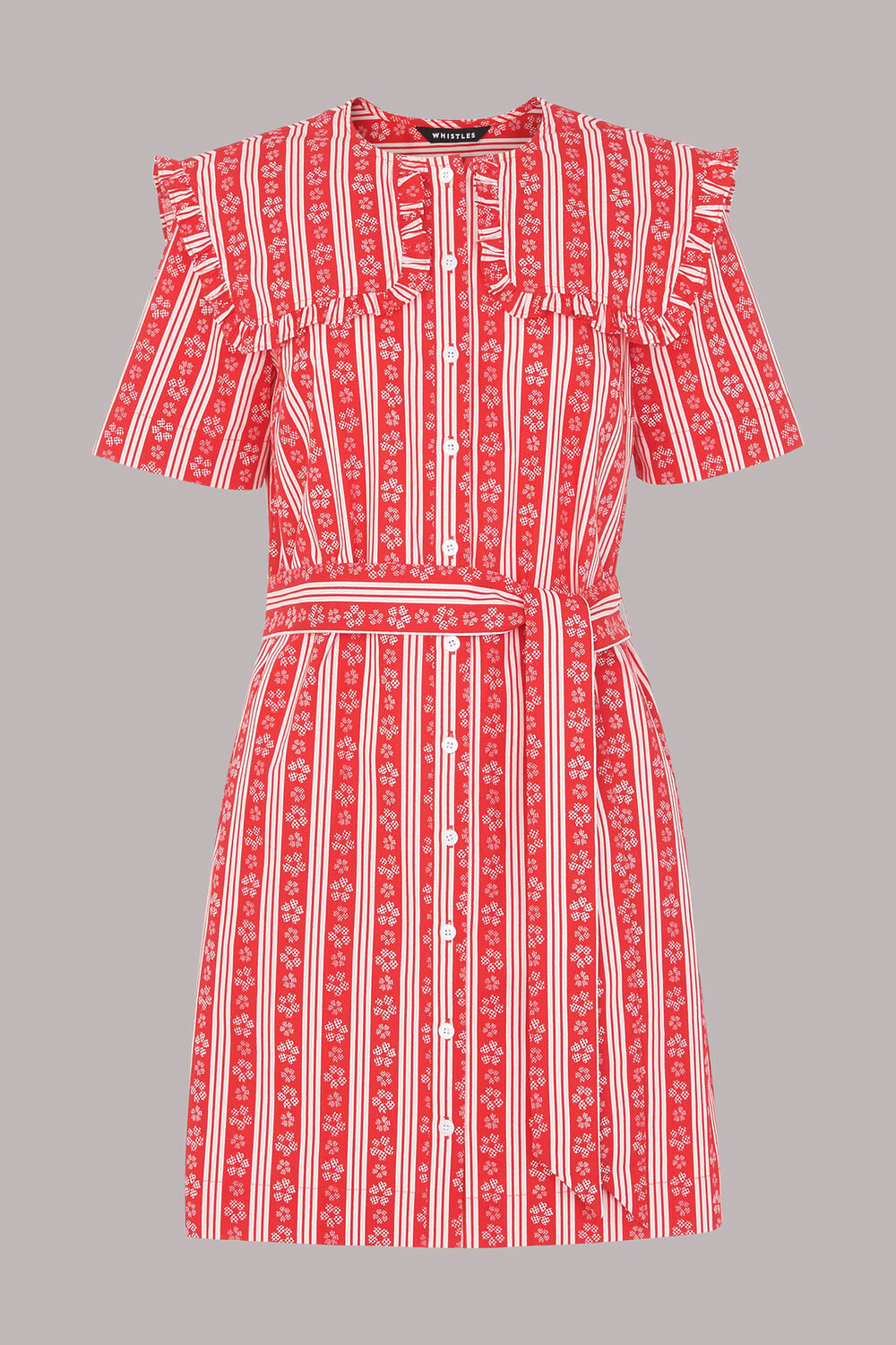 Stripe Collar Mini Dress