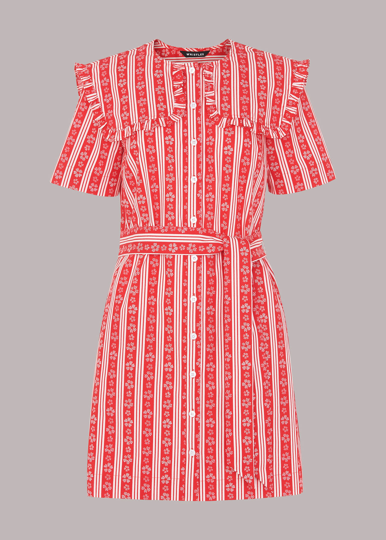 Stripe Collar Mini Dress