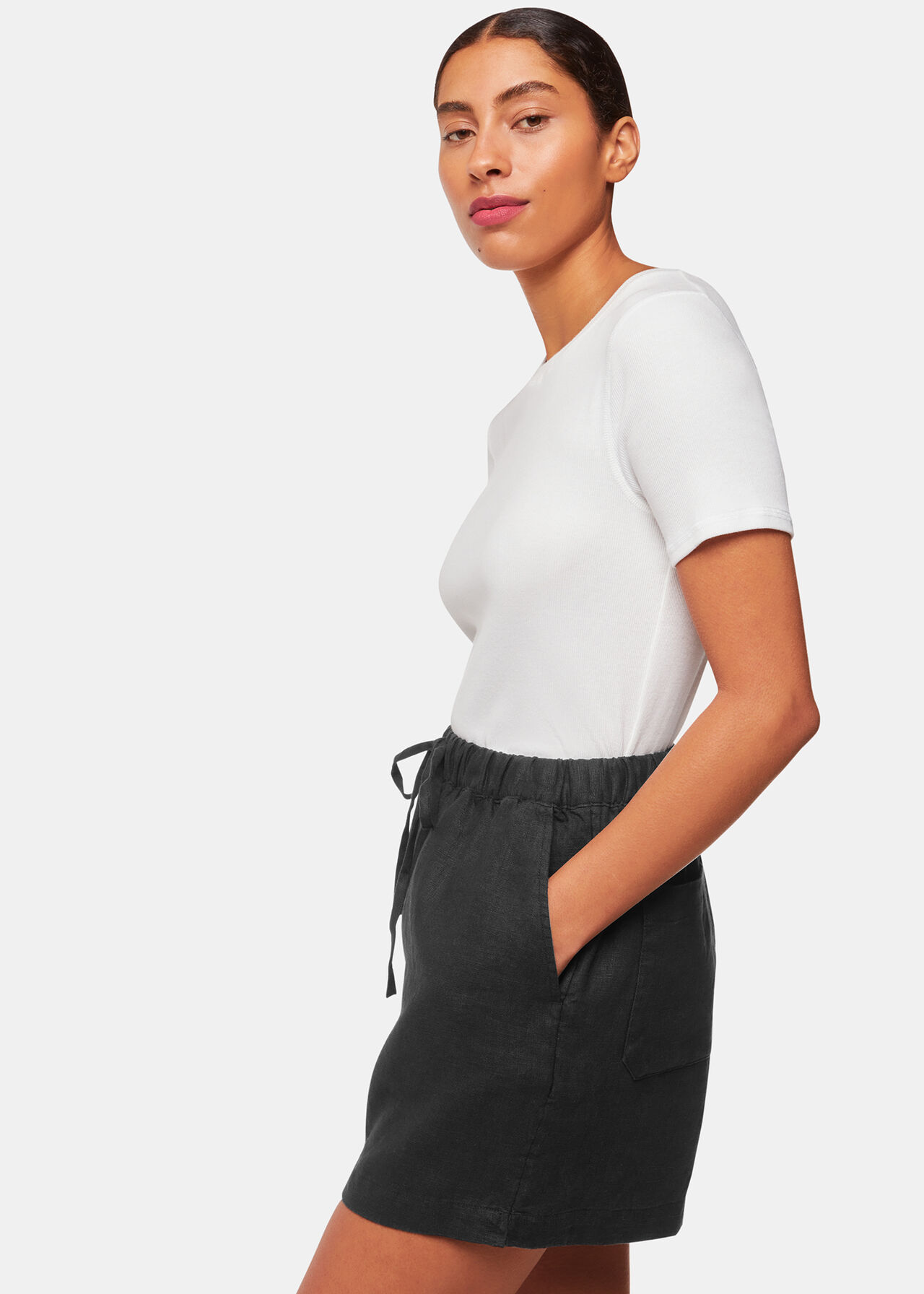 Linen Elasticated Short
