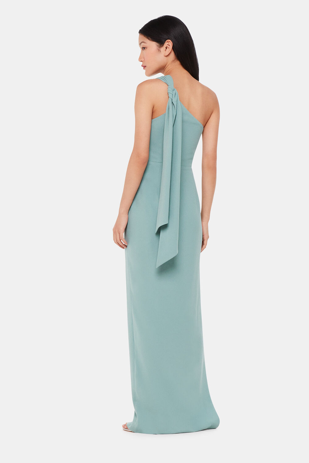 Sage Green Bethan One Shoulder Maxi Dress
