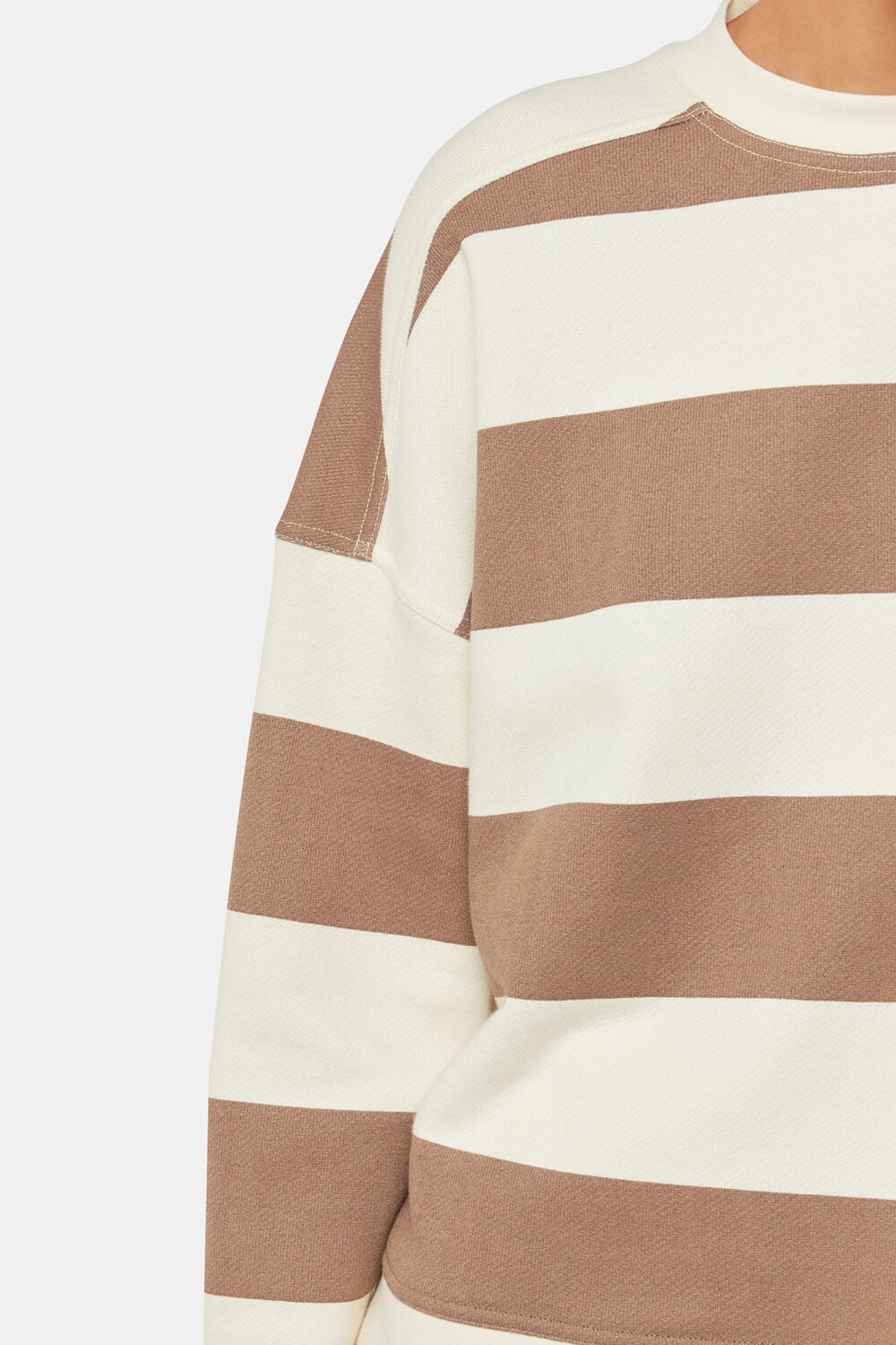Ivory Wide Stripe Sweat