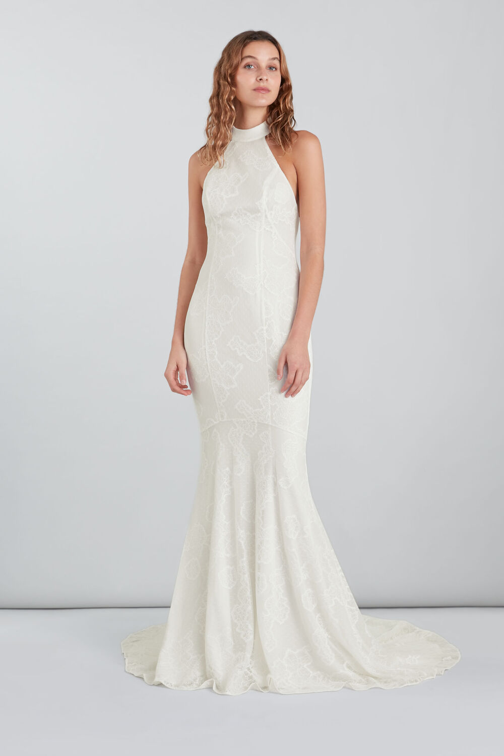 Ivory Maria Halter Wedding Dress