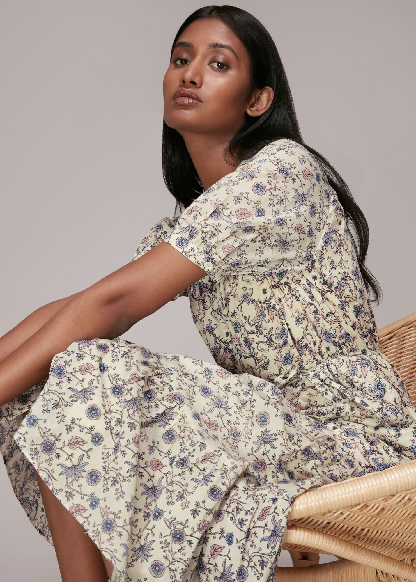 Multicolour Millie Vintage Floral Dress WHISTLES Whistles