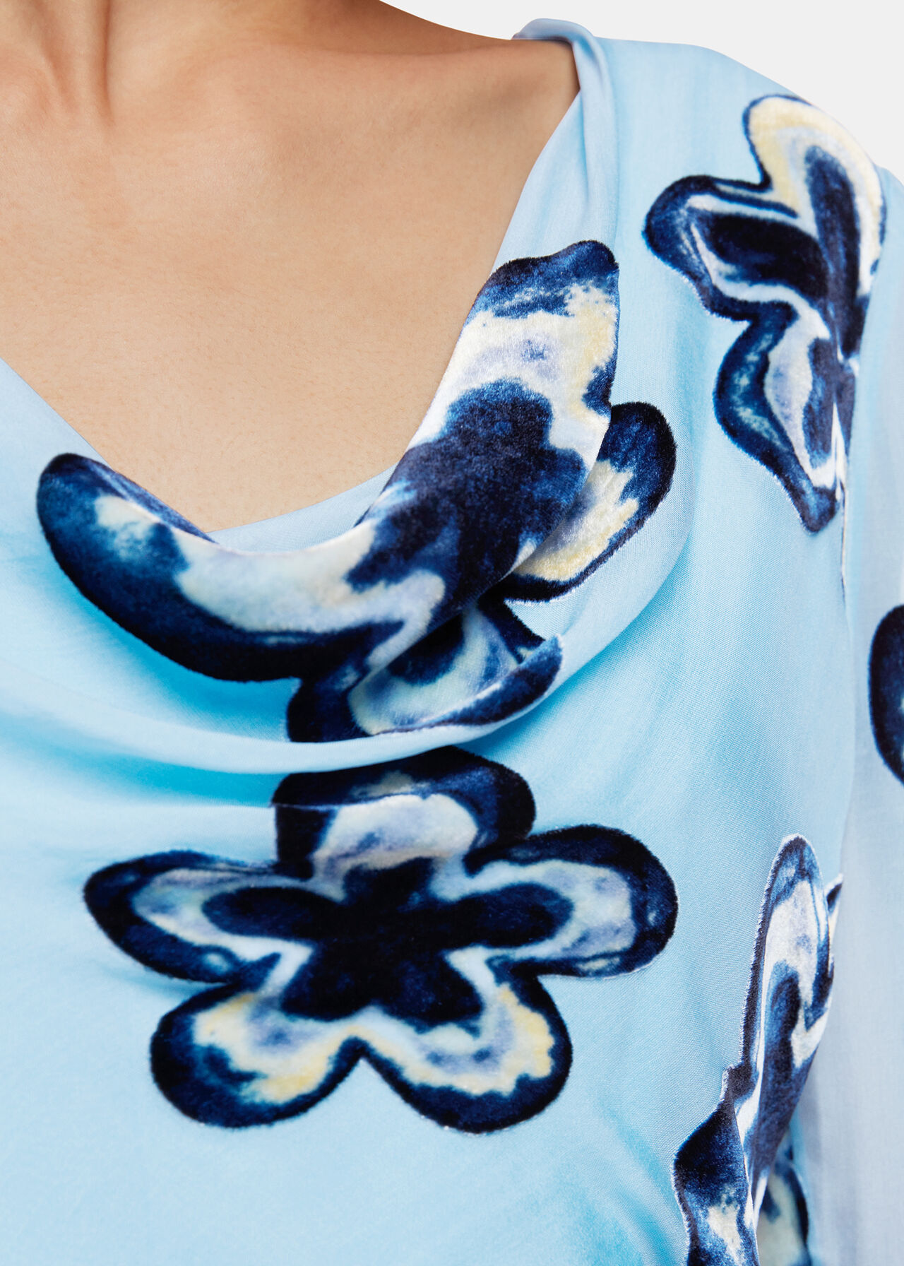 Hazy Floral Velvet Top