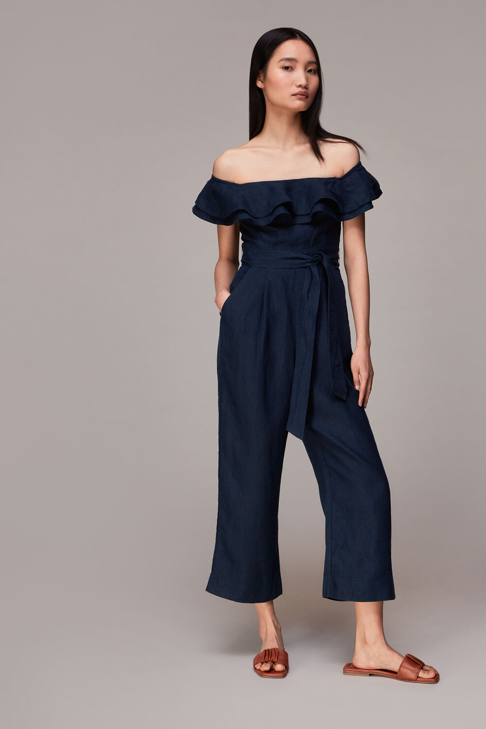 Tabi Linen Bardot Jumpsuit