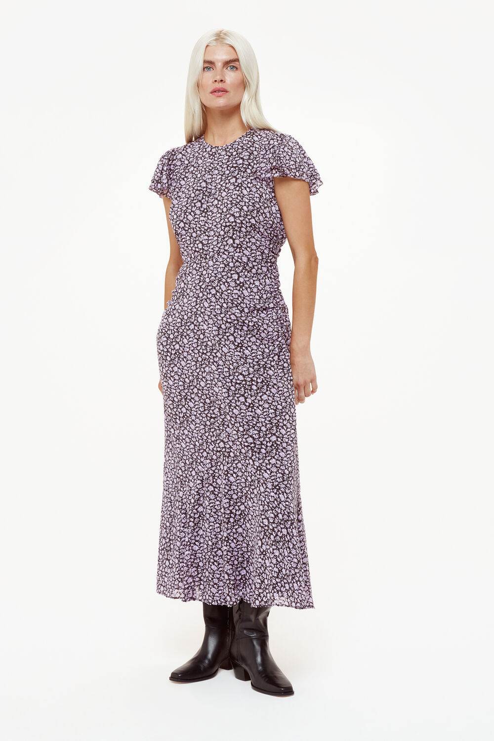Purple Petite Daisy Field Lola Dress