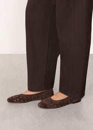 Karina Suede Stud Ballet Pump