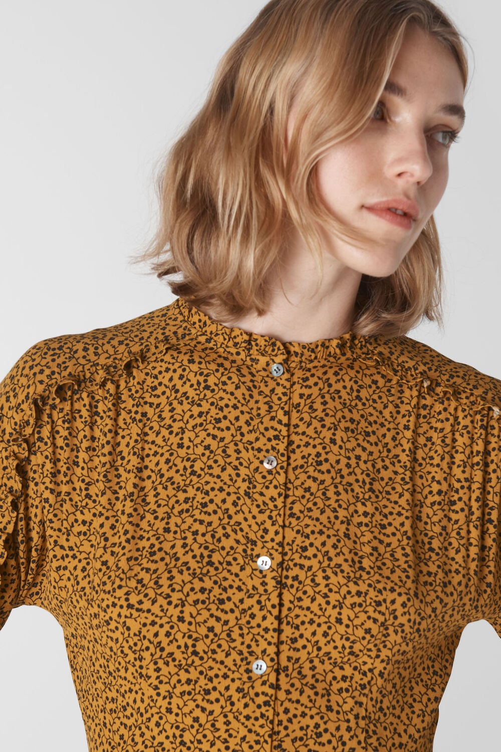 Renee Autumn Floral Dress Yellow/Multi