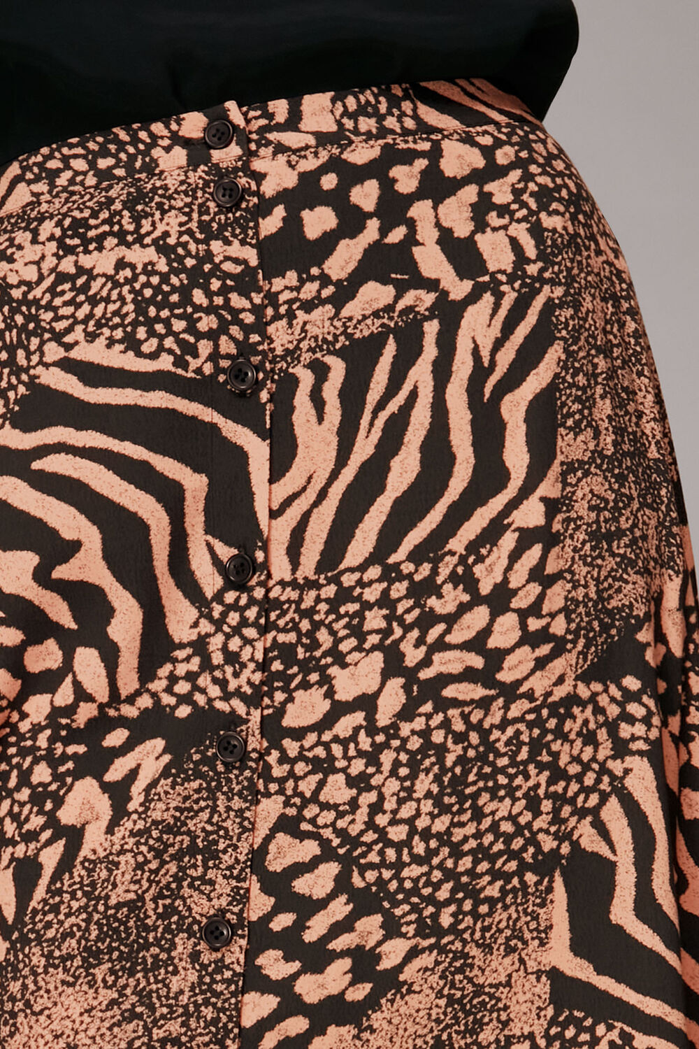 Patchwork Animal Button Skirt
