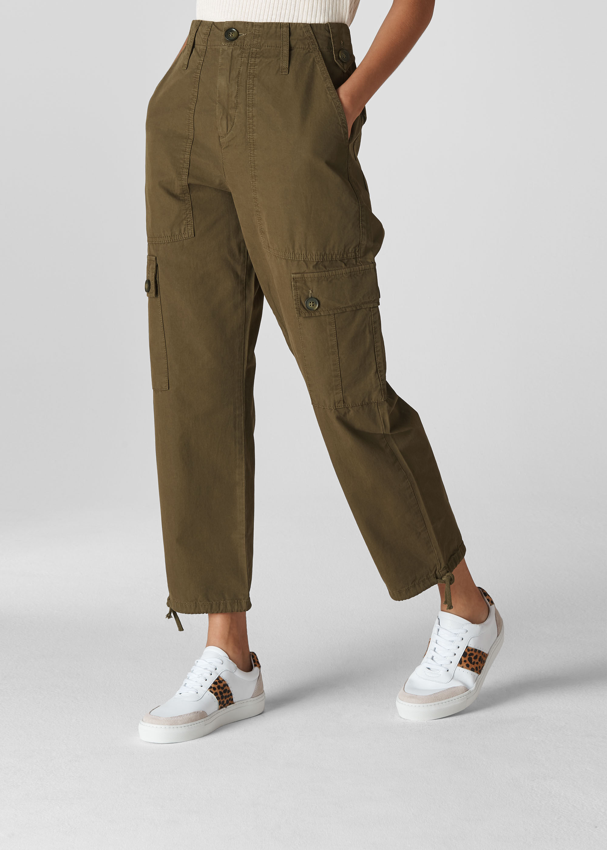 Khaki Steffi Utility Cargo Trouser WHISTLES