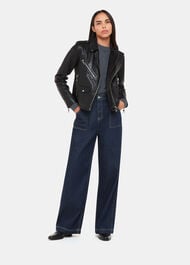 Agnes Pocket Leather Jacket