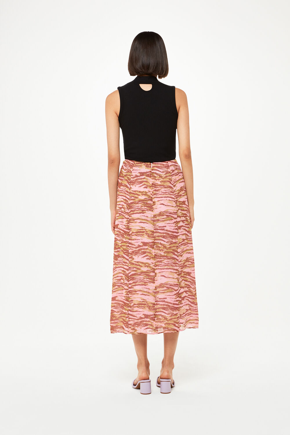 Clouded Tiger Button Skirt