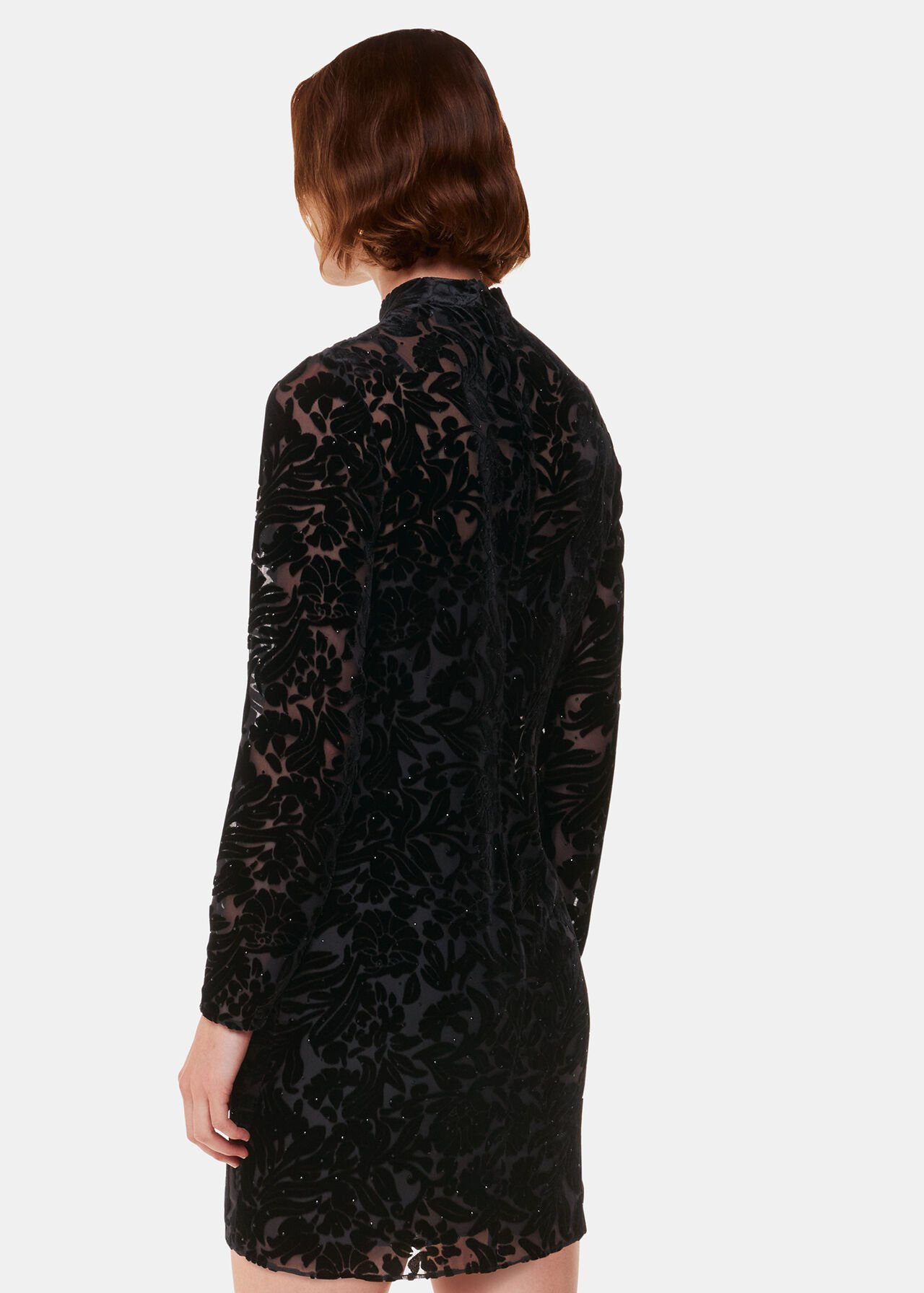 Hot Fix Floral Velvet Dress