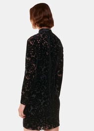 Hot Fix Floral Velvet Dress