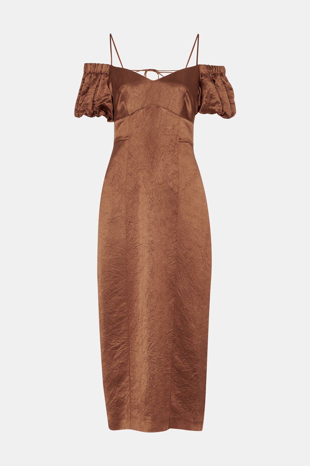 Bronze Faye Bardot Dress
