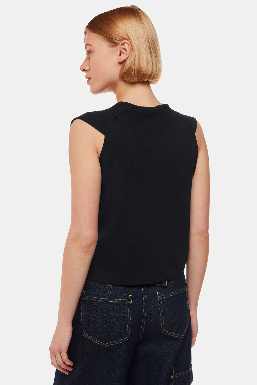 Black Bailey Button Through Tank