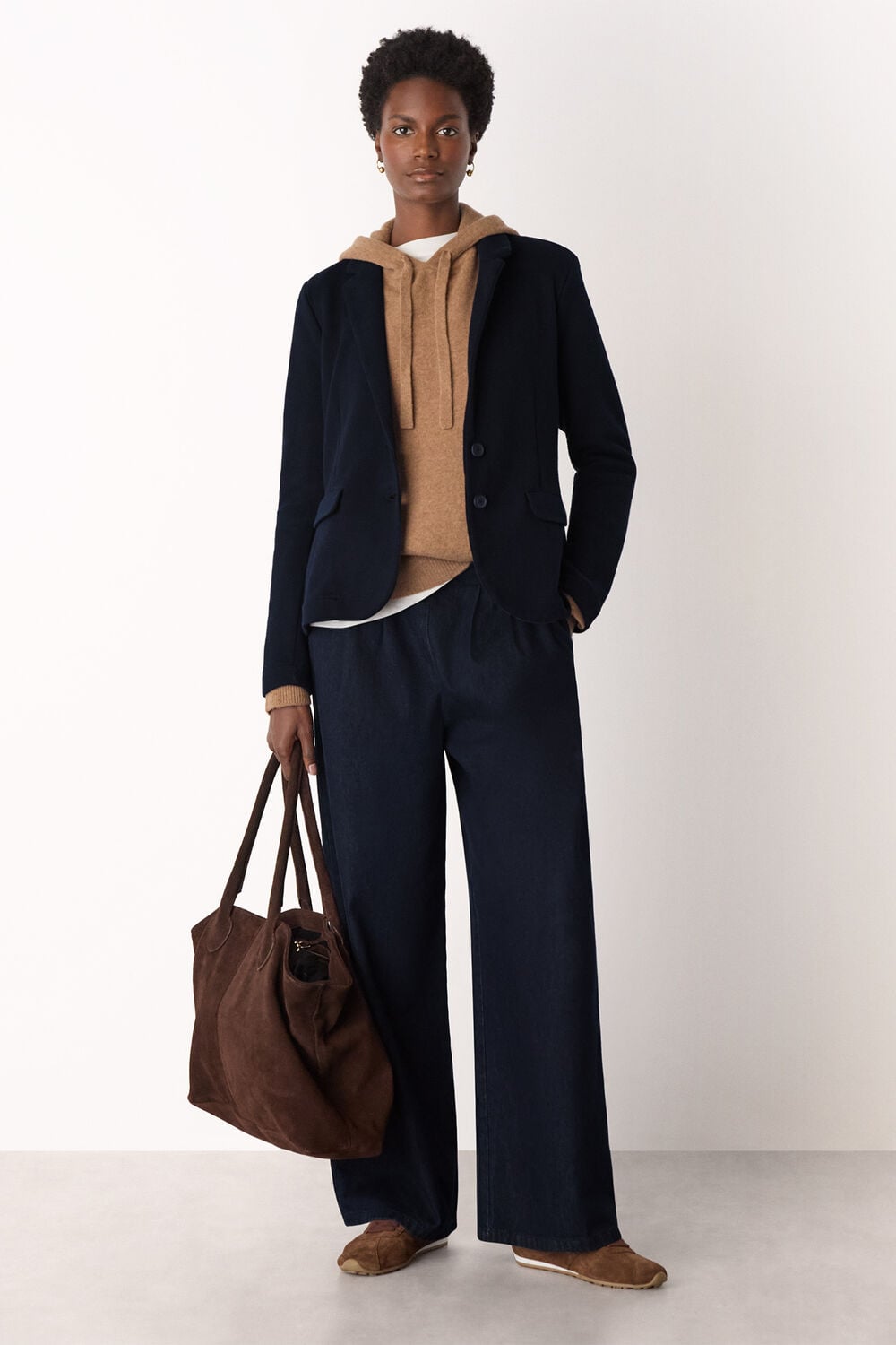 Slim Jersey Jacket Navy
