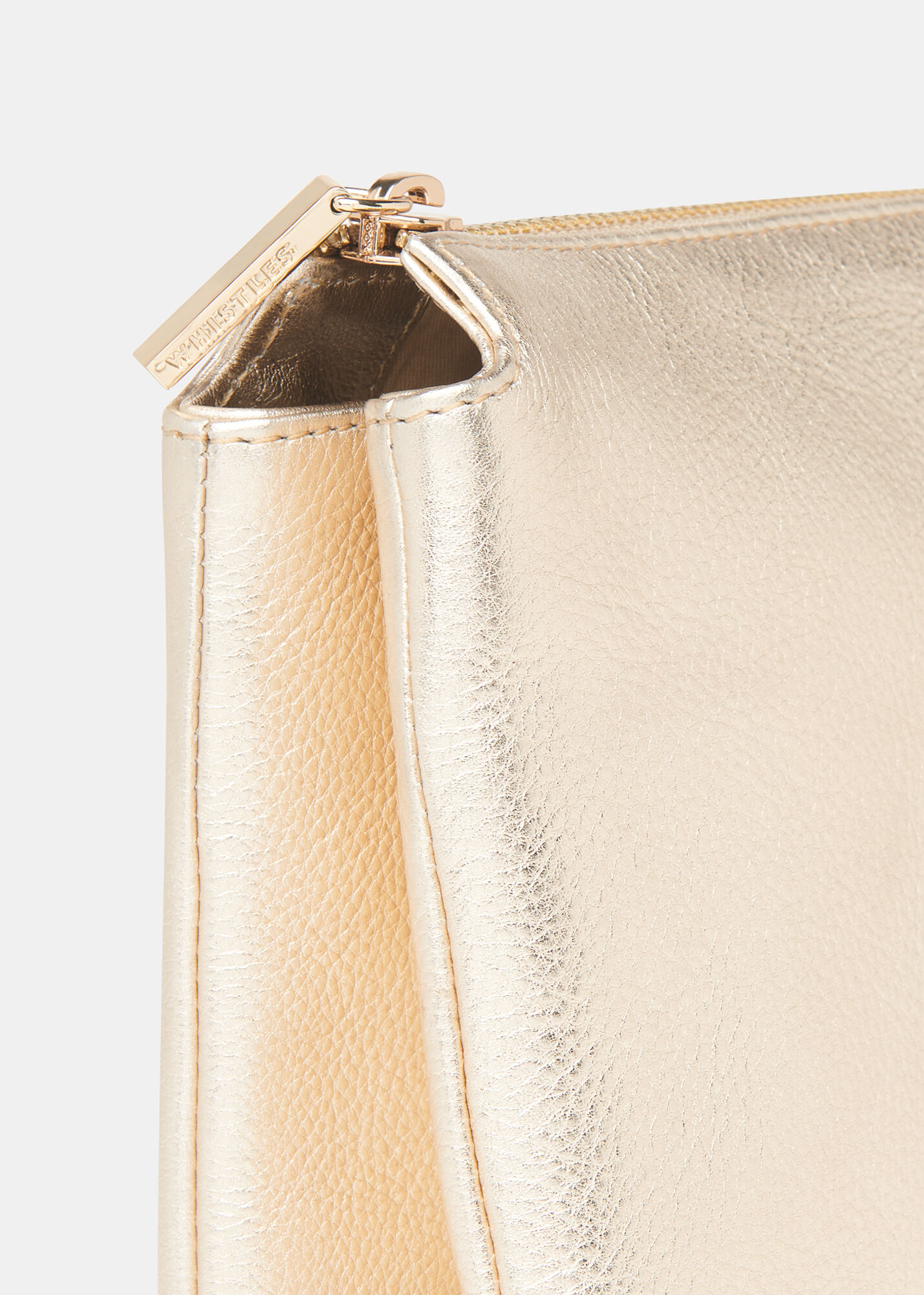 Gold Elita Double Pouch Clutch
