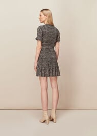 Yasmin Spot Shirred Dress
