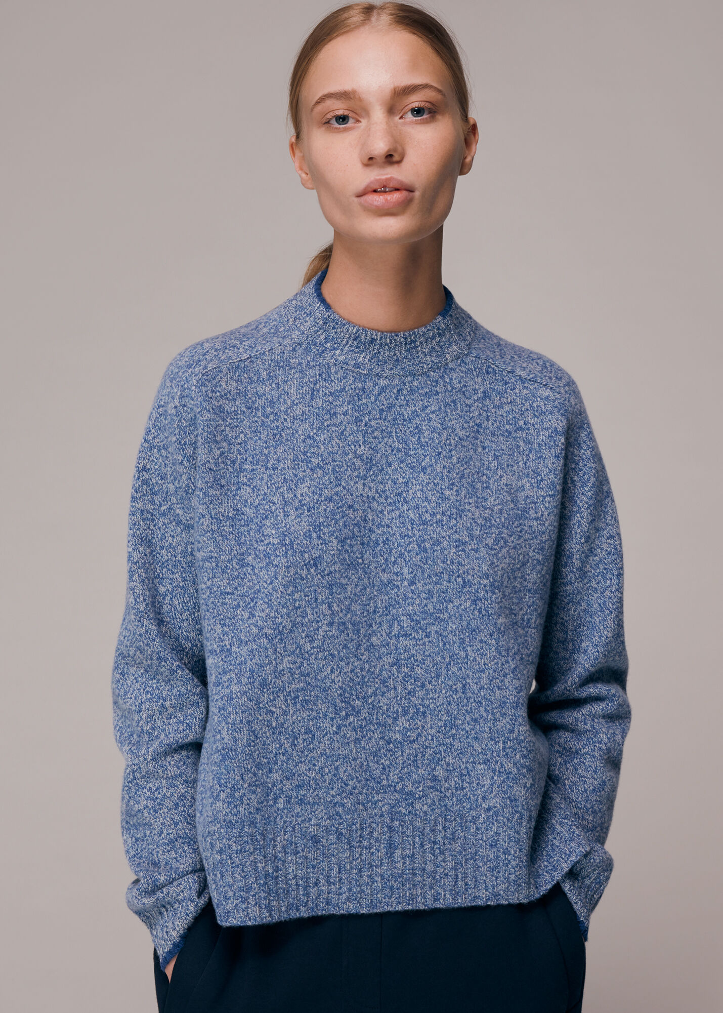 IRO Heyden Sweater White in Blue Womens Clothing Jumpers and knitwear Jumpers 