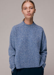 Funnel Neck Flecked Jumper