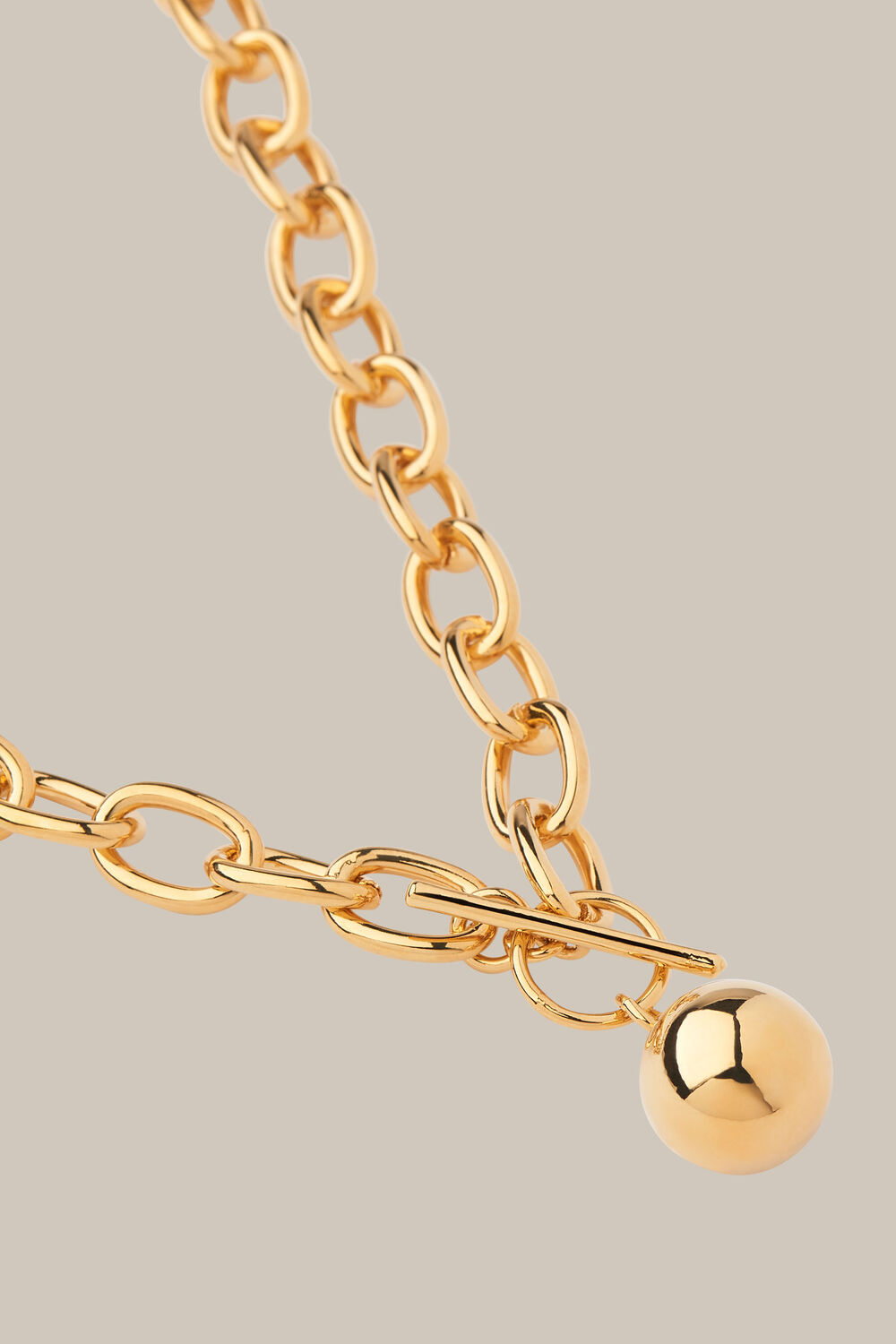 Chunky Bar and Sphere Necklace