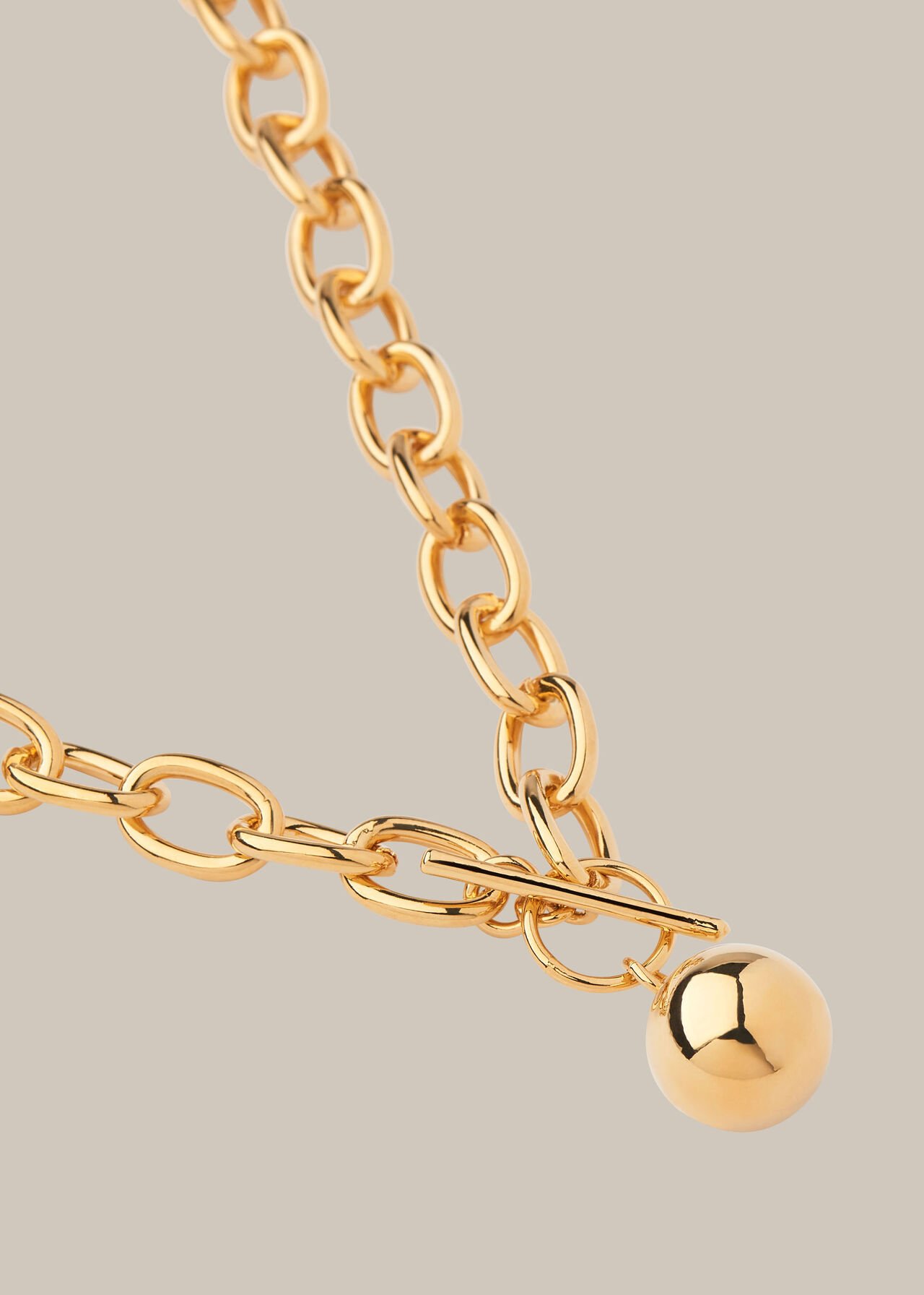 Chunky Bar and Sphere Necklace