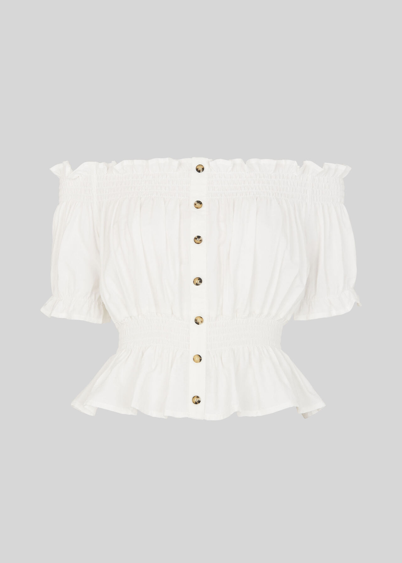 Shar Bardot Top Ivory/Multi